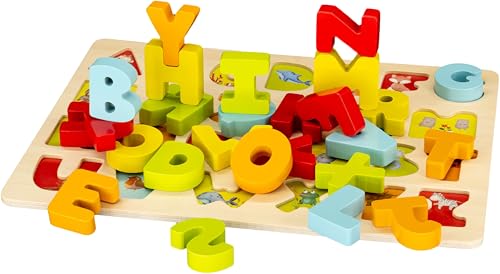 ABC Holzpuzzle Alphabet Puzzle Spiel mit Tierbildern und Buchstaben ABC Holzpuzzle Alphabet Puzzle Spiel mit Tierbildern und Buchstaben von ToyToyToy