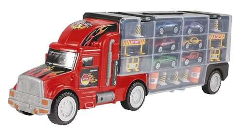 ToyToyToy Riesen LKW Autotransporter Truck 48 cm mit Tragegriff und 6 PKW Spielzeugautos ToyToyToy Riesen LKW Autotransporter Truck 48 cm mit Tragegriff und 6 PKW Spielzeugautos von ToyToyToy