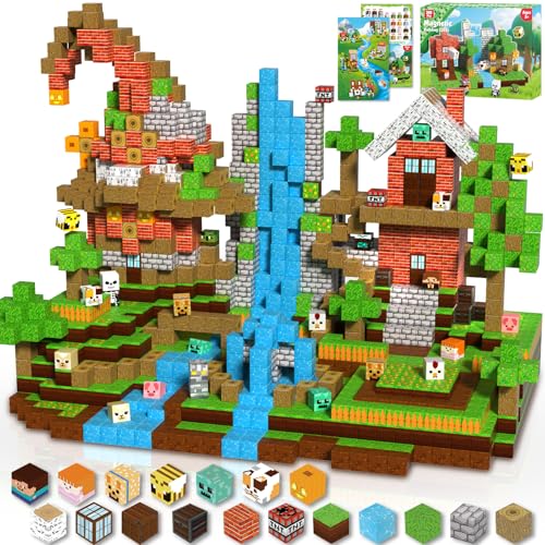 ToyUnited Magnetische Bausteine mit Magische Flussabenteuer: 300 Teile Magnetbausteine – Baue Deine Eigene Schatzjagd mit Figuren und Kreativen Landschaften! von ToyUnited