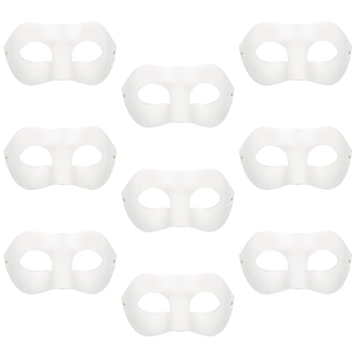 Toyhood 9 Stück DIY Weiße Papier Maske, Maskerade Masken Zorro Blanko Maske Überstreichbare Papiermasken Masken Blanko zum Bemalen für Karneval, Cosplay, Halloween Part, DIY Kreativität (Style-A) von Toyhood