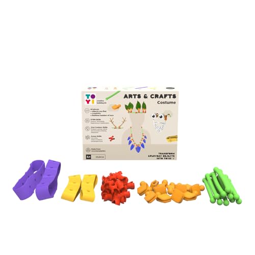 Toyi Arts & Crafts Kostüm-Bauset – 48 Teile – Kreatives Kostüm-Handwerks-Set – Werkzeuge und Bausätze für Kinder – Kunstgeschenke für Kinder, ab 4 Toyi Arts & Crafts Kostüm-Bauset – 48 Teile – Kreatives Kostüm-Handwerks-Set – Werkzeuge und Bausätze für Kinder – Kunstgeschenke für Kinder, ab 4 von Toyi