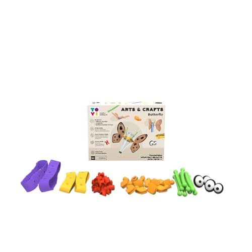 Toyi Arts & Crafts Schmetterlings-Baukasten – 40 Stück DIY-Werkzeuge, machen Sie Ihre eigenen Schmetterlinge, kreatives DIY-Box-Set, Kinderwerkzeuge und Sets Toyi Arts & Crafts Schmetterlings-Baukasten – 40 Stück DIY-Werkzeuge, machen Sie Ihre eigenen Schmetterlinge, kreatives DIY-Box-Set, Kinderwerkzeuge und Sets von Toyi