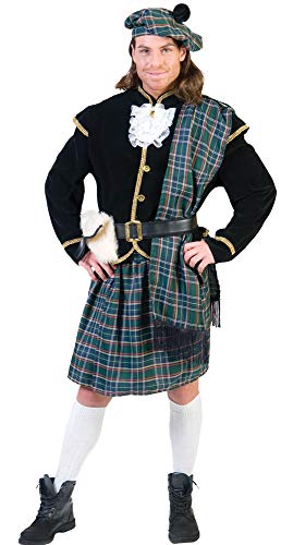 Herren Kostüm Schotte Clansman Schottland Fasching 5 Teile, Multicolor, XL von KARABU