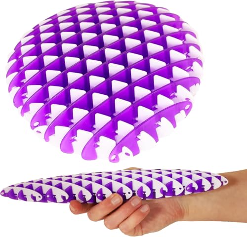 Toyland® 10 cm (4 Zoll) Zappelwurm-Zappelspielzeug – Lila und Weiß zweifarbiges Design – Sinnesspielzeug von Toyland