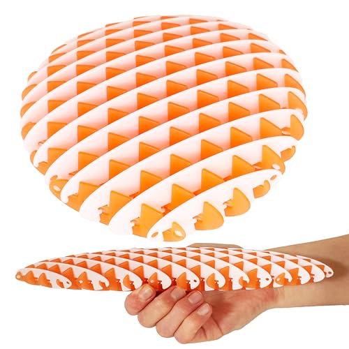 Toyland® 10 cm (4 Zoll) Zappelwurm-Zappelspielzeug – Orange und Weiß zweifarbiges Design – Sinnesspielzeug von Toyland