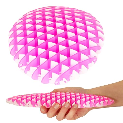 Toyland® 10 cm (4 Zoll) Morf-Wurm-Zappelspielzeug – rosa und weißes zweifarbiges Design – sensorisches Spielzeug von Toyland