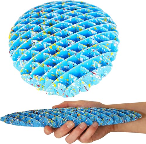 Toyland® 10 cm (4 Zoll) Zappelwurm-Zappelspielzeug – himmelblaues Spritzer-Design – Sensorisches Spielzeug von Toyland