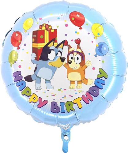 Toyland® 45.7cm (18") Runder Folienballon "Happy Birthday Bluey & Bingo“ – Partydekoration für Kinder von Toyland