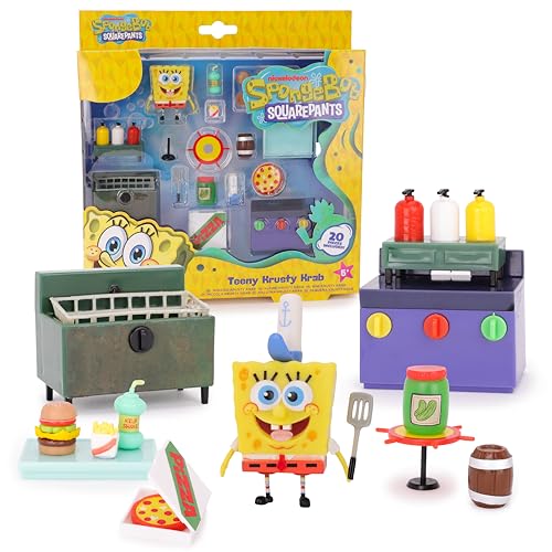 Toyland® 20-teiliges Spongebob Schwammkopf Figuren- und Zubehör-Spielset – Fantasievolle Spielfiguren für Teeny Krusty Krabs – Ab 5 Jahren von Toyland