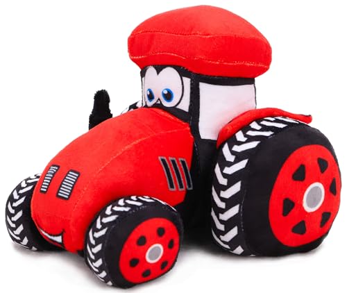 Toyland® Landwirtschaftlicher Traktor aus Plüsch, 21 cm (8 Zoll) – Dekoration für Jungenzimmer (rot) von Toyland