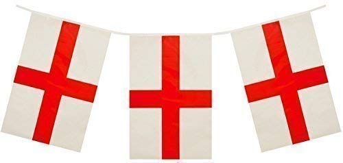 Toyland® 4 Meter St George PVC Bunting 11 Flaggen Perfekt für britische Feiern von Toyland