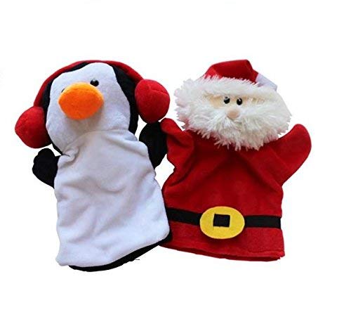 Toyland® Christmas Themed 2 Verschiedene Santa & Penguin Handpuppen (Santa) von Toyland