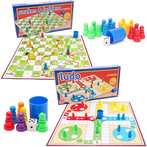 Toyland® Classic Family Favorites Brettspielpaket – Snakes and Ladders & Ludo – Geeignet ab 3 Jahren von Toyland