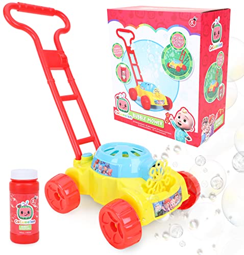 Toyland® Cocomelon Rasen-Bubble-Mäher Schiebe-Spielzeug-Rasenmäher mit Bubble-Maschine - Batteriebetrieben - Outdoor-Spielzeug & Gartenspiel - Bubble Toys von Toyland