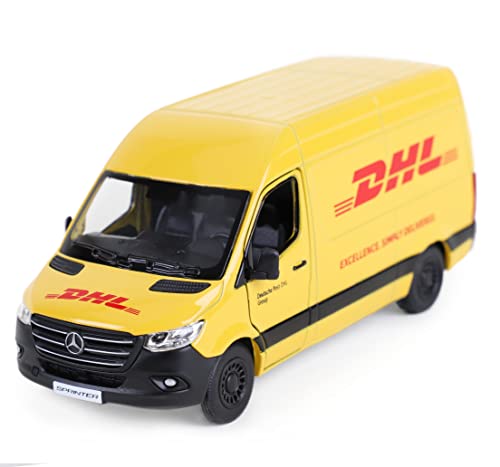 Toyland® DHL Pull Back & Go MB Sprinter Van – Diecast – Maßstab 1:48 – Spielzeugfahrzeuge – Geeignet für Kinder ab 3 Jahren von Toyland
