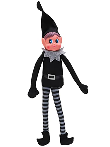 Toyland® Elves Behavin Badly 12-Zoll-Mädchen-Elf mit schwarzer Kleidung, weiches Spielzeug mit Langen Beinen, weichem Körper und Vinylkopf – Weihnachtsspielzeug von Toyland
