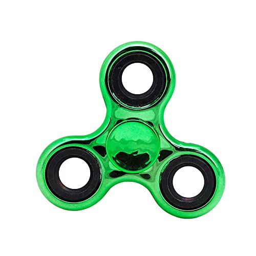Toyland® Fidget Hand Spinner – Linderung von Stress und Angst (Metallic Green & Black Rings) von Toyland
