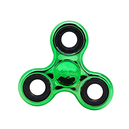 Toyland® Fidget Hand Spinner – Linderung von Stress und Angst (Metallic Green & Black Rings) von Toyland