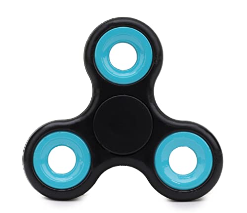Toyland® Fidget Hand Spinner – Linderung von Stress und Angst (Schwarze und Blaue Ringe) von Toyland