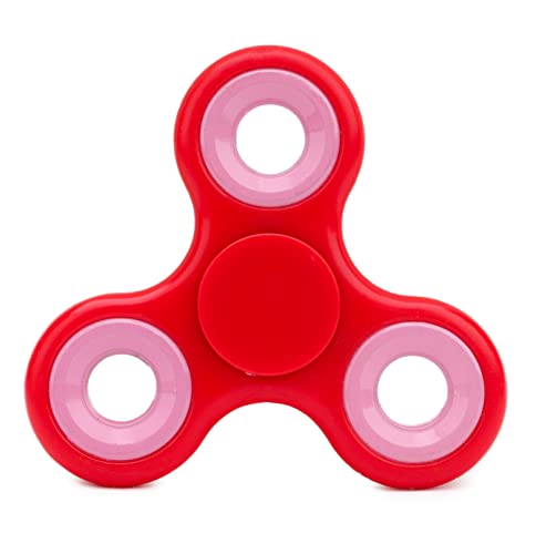 Toyland® Fidget Hand Spinner – Linderung von Stress und Angst (rote und rosa Ringe) von Toyland