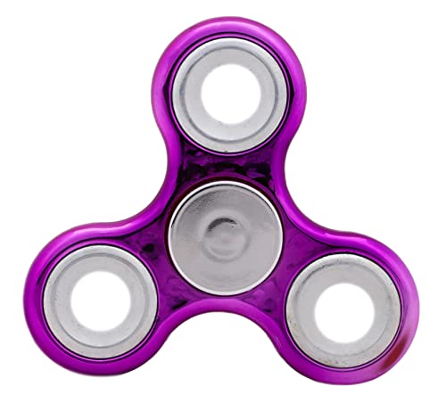 Toyland® Fidget Hand Spinner – Linderung von Stress und Angst – 38 Designs zur Auswahl (Metallic Purple & Silver Rings) von Toyland