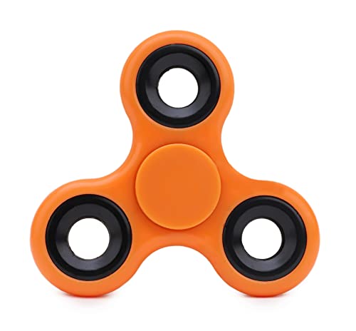 Toyland® Fidget Hand Spinner – Linderung von Stress und Angst – 38 Designs zur Auswahl (orange & Schwarze Ringe) von Toyland