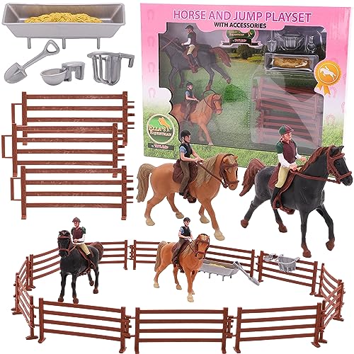 Toyland® Horse & Jump Fence Spielset mit Zubehör - Pferdespielzeug von Toyland