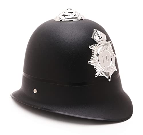 Toyland® Kunststoff-Helm für britische Polizisten mit Kinnriemen – Kostüm-Requisiten – Kinder verkleiden sich von Toyland