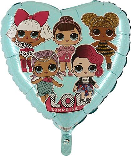 Toyland® LOL Surprise Babyblauer gepunkteter herzförmiger Folienballon – Partydekoration für Mädchen von Toyland