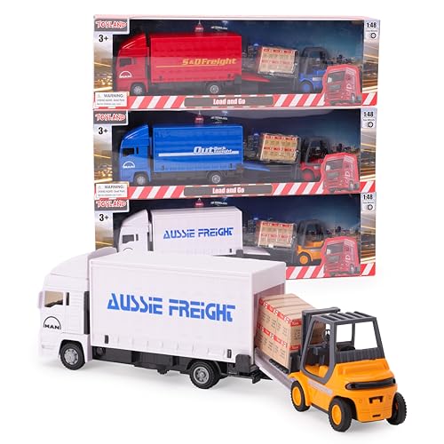 Toyland® Load and Go Fahrzeugset - Scania Güterwagen mit Gabelstapler und Palette - Transportfahrzeugspielzeug - Jungenspielzeug (Zufällig) von Toyland