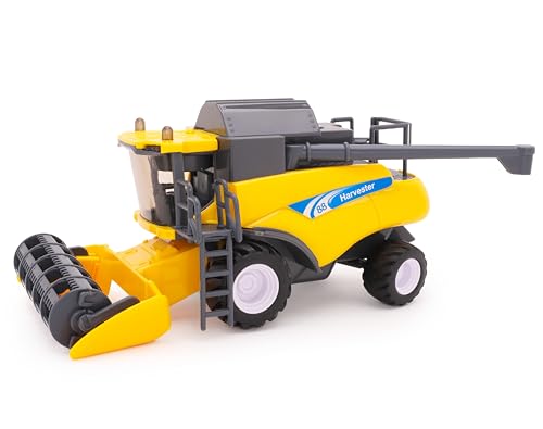 Toyland® Reibungsbetriebener gelber Mähdrescher im Maßstab 1:32 – Bauernhofspielzeug – 25 cm x 11 cm von Toyland