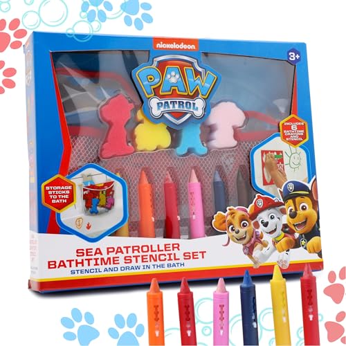 Toyland® Paw Patrol Sea Patroller Bademalstift- und Schablonenset – Badespielzeug – Geeignet ab 3 Jahren von Toyland