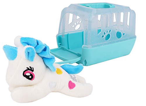 Toyland® Plüsch-Einhorn in Tragetasche, 15 cm Blau von Toyland