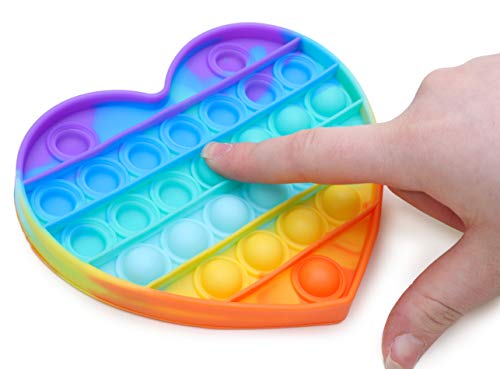 Toyland® Push Bubble Pop Bubble 'Pop It' Sensory Fidget Toy – viele Auswahl (Regenbogen-Herz) von Toyland