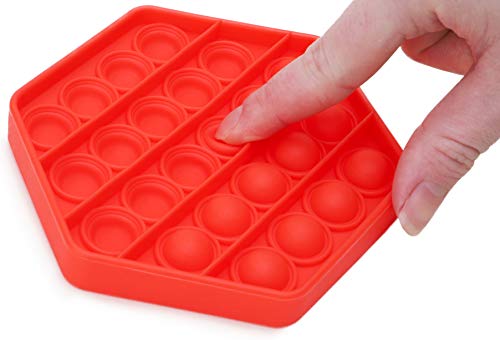 Toyland® Push Bubble Pop Bubble Sensorisches Zappelspielzeug (rotes Sechseck) von Toyland