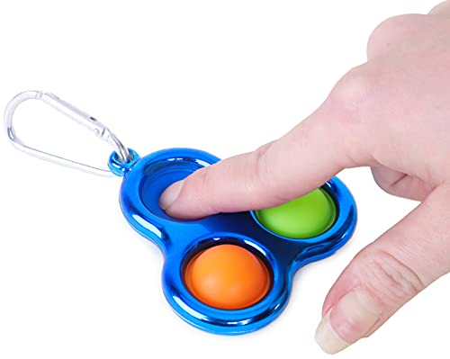 Toyland® Push Bubble Pop Bubble Sensory Fidget Schlüsselanhänger Spielzeug - Große Auswahl (Blau) von Toyland
