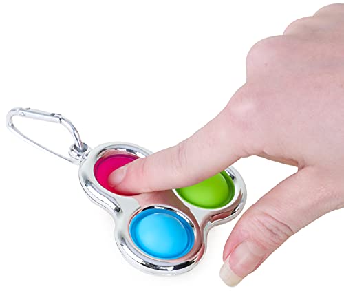 Toyland® Push Bubble Pop Bubble Sensory Fidget Schlüsselanhänger Spielzeug - Große Auswahl (Silber) von Toyland