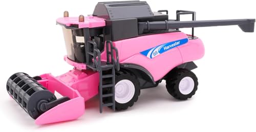 Toyland® Reibungsbetriebener rosa Mähdrescher im Maßstab 1:32 – Bauernhofspielzeug – 25 cm x 11 cm von Toyland