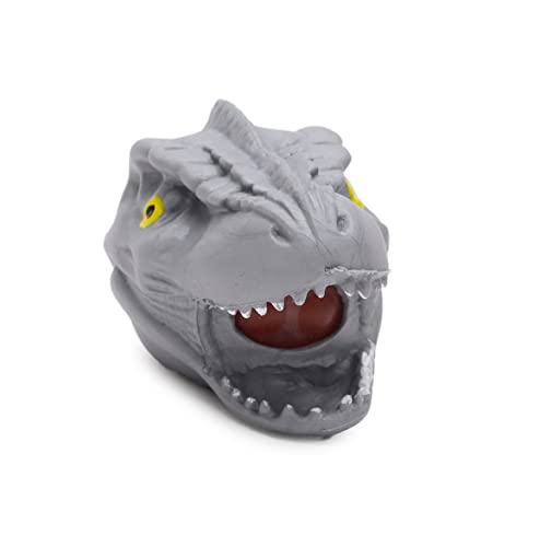 Toyland® Squeezy Korn Gefüllt Dinosaurierkopf - Neuartiges sensorisches Quetschspielzeug (Grau) von Toyland