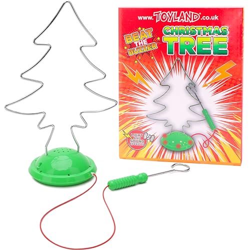 Toyland® Weihnachtsbaumförmiges Beat The Buzzer-Spiel – Licht- und Soundeffekt – Neuartige weihnachtliche Familienspiele von Toyland