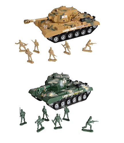 Toyland Combat Mission Boys Friction Powered Panzer & Soldaten Militärspielset - 1 nach dem Zufallsprinzip ausgewählt von Toyland