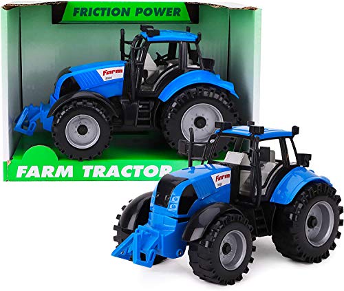 Toyland® Friction Powered Farm Traktor mit Öffnung – erhältlich in Pink, Blau, Rot & Grün (Blau) von Toyland