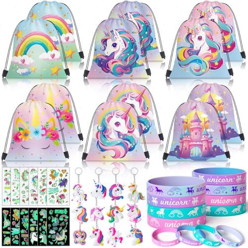 Toylink 48 Stück Einhorn Mitgebsel Kindergeburtstag Gastgeschenke für Mädchen 25*30 cm Rucksack mit Kordelzug für Kinder Silikonarmreif Tattoos Schlüsselanhänger Give Aways Kindergeburtstag Toylink 48 Stück Einhorn Mitgebsel Kindergeburtstag Gastgeschenke für Mädchen 25*30 cm Rucksack mit Kordelzug für Kinder Silikonarmreif Tattoos Schlüsselanhänger Give Aways Kindergeburtstag von Toylink