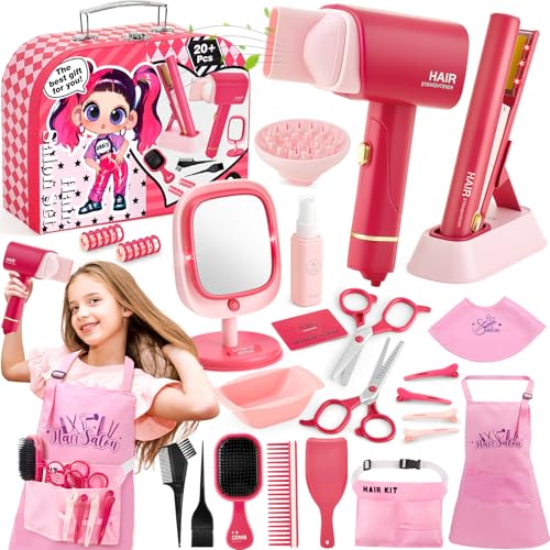 Toylink Friseur Set Kinder Mädchen Spielzeug mit Kinderfön, Haarglätter, Spiegel, Schere, Schürze und Frisierkoffer, Rollenspiel Spielzeug für Mädchen 3 4 5 6 7 8 Jahre Toylink Friseur Set Kinder Mädchen Spielzeug mit Kinderfön, Haarglätter, Spiegel, Schere, Schürze und Frisierkoffer, Rollenspiel Spielzeug für Mädchen 3 4 5 6 7 8 Jahre von Toylink