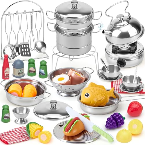 Toylink Matschküche Zubehör, Spielküche mit Edelstahl Töpfen Wasserkocher Kochgeschirr, Kinderküche Zubehör Rollenspiele Kinder Küche Geschenk für Jungen Mädchen Geburtstag Weihnachten Toylink Matschküche Zubehör, Spielküche mit Edelstahl Töpfen Wasserkocher Kochgeschirr, Kinderküche Zubehör Rollenspiele Kinder Küche Geschenk für Jungen Mädchen Geburtstag Weihnachten von Toylink