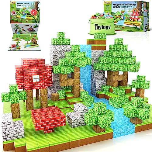Toylogy 100PCS Magnetische Bausteine-Bauen Mine Magnete Welt Set für Jungen und Mädchen im Alter von 3 4 5 6 7 8, Magnetspiel Outdoor Spielzeug für Kinder Geschenke ab 3+ Jahre Mädchen Jungs Toylogy 100PCS Magnetische Bausteine-Bauen Mine Magnete Welt Set für Jungen und Mädchen im Alter von 3 4 5 6 7 8, Magnetspiel Outdoor Spielzeug für Kinder Geschenke ab 3+ Jahre Mädchen Jungs von Toylogy
