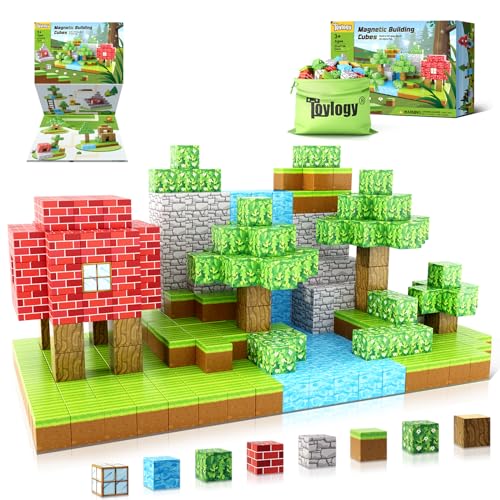 Toylogy Magnetische Bausteine - Build Mine Magnete Welt Edition, Magnetisches Spielzeug für Jungen und Mädchen im Alter von 3 4 5 6 7 8, Montessori Spielzeug ab 3 Jahren Geschenk für Kinder Toylogy Magnetische Bausteine - Build Mine Magnete Welt Edition, Magnetisches Spielzeug für Jungen und Mädchen im Alter von 3 4 5 6 7 8, Montessori Spielzeug ab 3 Jahren Geschenk für Kinder von Toylogy