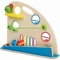 Bunte Holzkugeln, Gefälle, Tunnel und Rollbahnen auf beiden Seiten der Kugel-Rennbahn – das ist rasanter Spielspaß! Super für die Kleinsten, denn sie können mit den Augen den rollenden Kugeln folgen. von Toynamics Europe GmbH