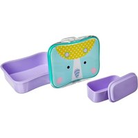 Du wirst dieses bunte, 4-teilige Set lieben, das sich hervorragend eignet, um das Pausenbrot in die Schule oder einen Snack in den Park mitzunehmen. Das Set für „große Kinder“ fördert das selbstständige Essen und enthält einen kleineren Snackbehälter von Hape