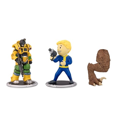 Fallout Bagger und Tresor Boy (Gun) 7,6 cm Minifiguren-Set 2er-Pack für Erwachsene | Enthält Build-A-Figure Deathclaw Stück von Toynk